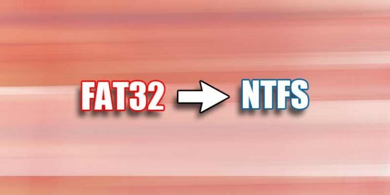 convertire da FAT32 a NTFS